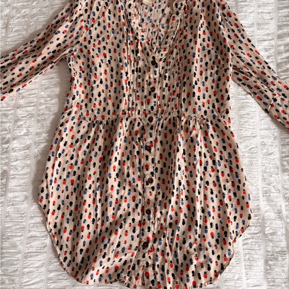 Maeve Printed Button-Up Blouse - Picture 4 of 6